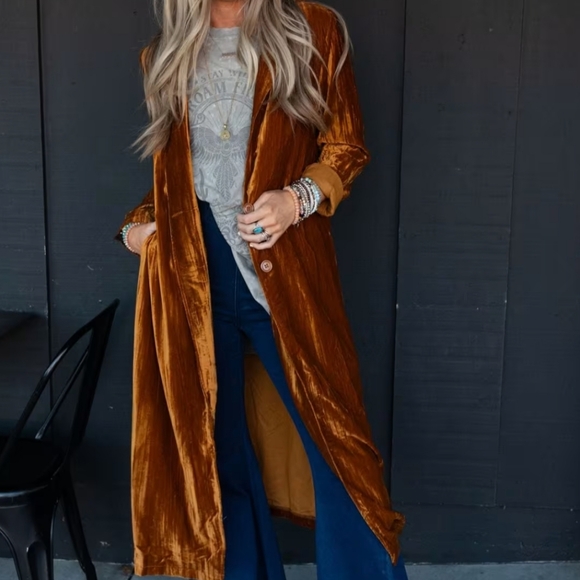 C.C. Boutique Jackets & Blazers - Elegant Tan Longline Coat